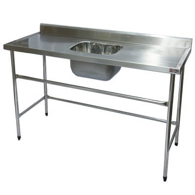 PIA INOX 2,90X0,70 COM 1 CUBA 50X40X25