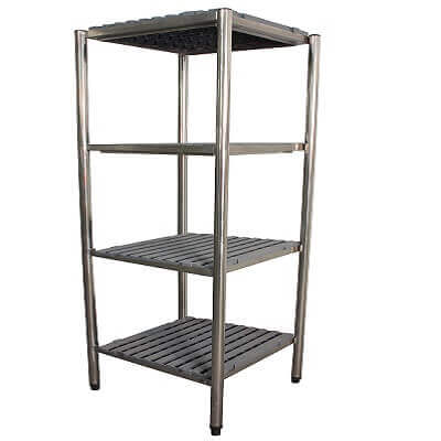ESTANTE INOX 0,50X0,50X1,75 – AÇO 304 – PARA ESTRADO Plástico