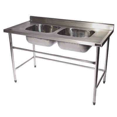 PIA INOX 190X70 2 CUBAS 50x40x20