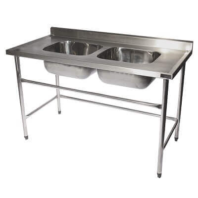 PIA INOX 150X70 2 CUBAS 50x40x20 430