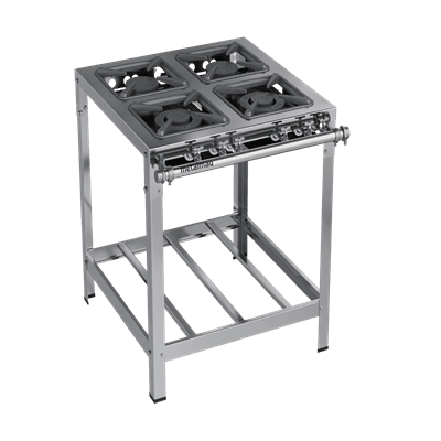 Fogão inox 4 bocas 40×40 (2QD)