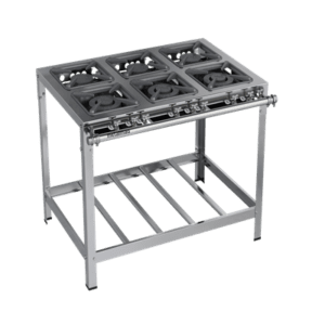 Fogão inox 6 bocas 30×30 (3QD) Fogão inox 6 bocas 30×30 (3QD)