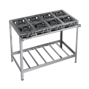 Fogão inox 8 bocas 40×40 (4QD) Fogão inox 8 bocas 40×40 (4QD)