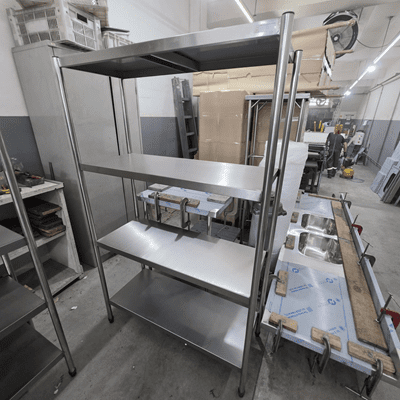 ESTANTE INOX 1,00X0,40X1,75 – AÇO 430 – 0,8 MM (Usada)