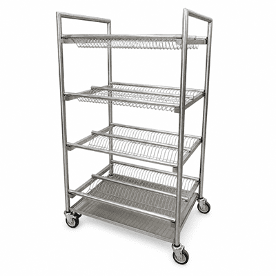 CARRO ESCORREDOR DE PRATOS 82x60x160 – 232 PRATOS – INOX